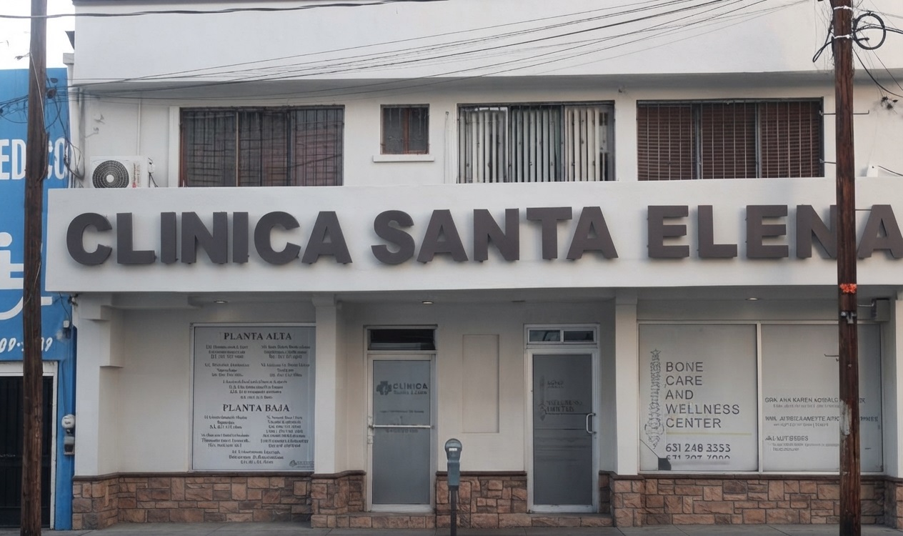 Fachada de Clínica Santa Elena sobre la Av. Álvaro Obregón, Centro de Nogales, Sonora
